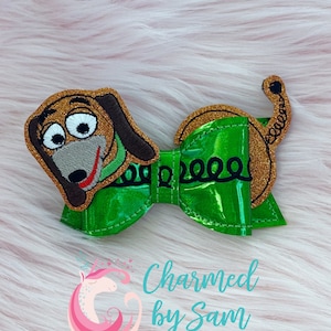 Slinky Glitter Bow, Toy Story Inspired bow, Pixar Inspo, Buzz Woody, Toy Story Land, Disney Toy Story, Jessie Bow, sequin bow