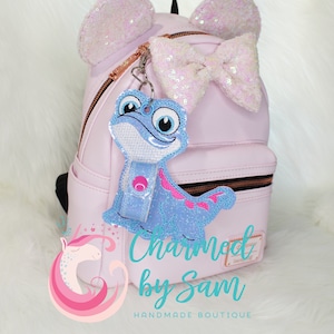 Bruni Ice Lizard Holographic Glitter Inspired Minnie Mickey Ears holder, Bruni Keychain, Sunglasses holder, Frozen 2 Ice Queen Ice Princess,