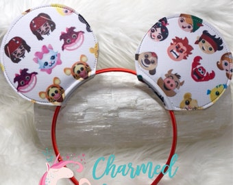 Disney Emoji Inspired Mouse Minnie Mickey Ears, Pirate Ears, Peter Pan, Disney Princess, Timon Pumba, Jake, Chessire Ears