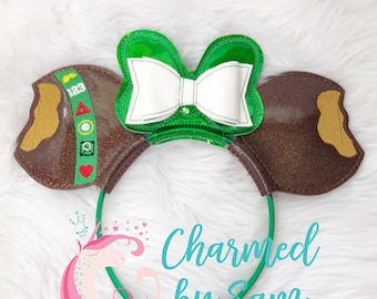 GS Cookie Mickey Minnie Mouse Ears Headband, Peanut Butter Cookie Ears, Girl Scouts, Girl Scout Cookies