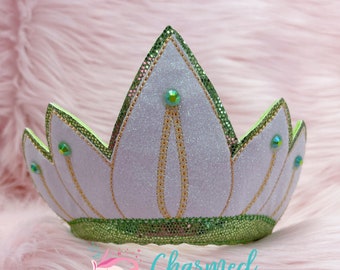 Glitter Princess and the Frog Tiana Inspired Minnie Mickey Crown, Disney Princess, adult/child headband