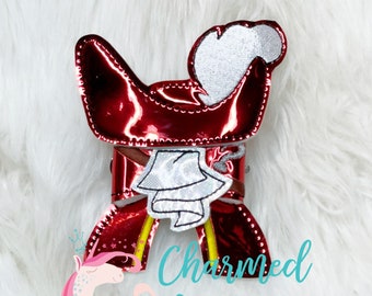 Handmade Captain Hook inspired Glitter Bow Clip, Tinkerbell Headband, Mickey Ears, Princess, Disneyland birthday, cPixie Dust, Peter Pan