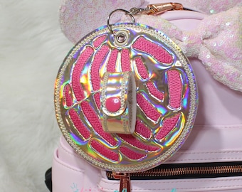 Pan Dulce Sweet Bread Concha Holo Vinyl Mouse Ears clip on Holder, Sunglasses Holder, Hat Holder, Concha Ears, Concha Keychain Mexican Bread
