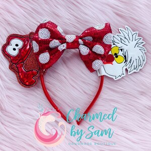 Sebastian Crab Scuttle Seagull Glitter Little Mermaid Inspired Minnie Mickey Ears, Sebastian Ears, Disney Princess, adult/child headband