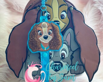 Glitter Lady and the Tramp Mouse Ears Holder, Cocker Spaniel Terrier Disney Dog Ears Holder