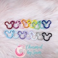 NEW COLORS Colored Metal Mouse Head Shaped Carabiner Clip, Lanyard Hardware, replacement hardware, bag clips, lanyard clips, Keychains