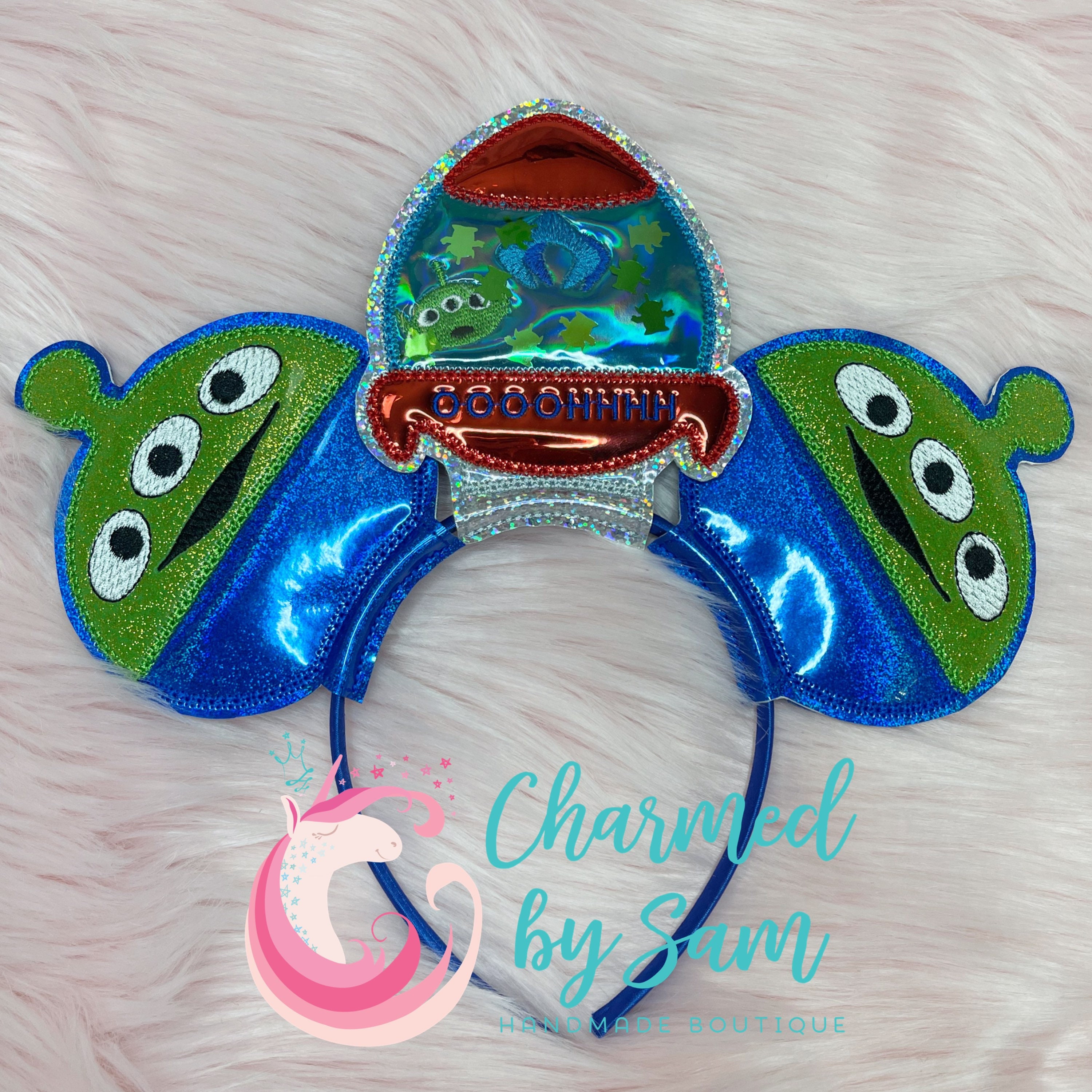 New Disneyland Toy Story Alien bedazzled Ear Headband Toy Story Alien, Disney Inspired Mickey Minnie Mouse Ears  main image 4