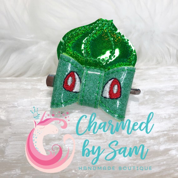 Bulbasaur Bow, Glitter Pokemon, Pikachu Bow, Find them all game, Inspired  Glitter Bow headband, Poke-character Inspo, Go Game, Charmader