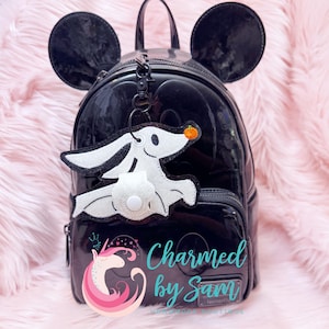 Glitter Zero Mouse Ears Holder, hat holder, Zero Keychain, sunglasses holder,Nightmare Before Christmas Jack & Sally Minnie Ears holder