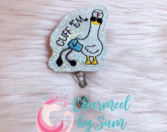 Cuff Em Medical Nurse retractable badge reel, medical field badge reel, nurse badge reel, healthcare badge reel, badge id holder