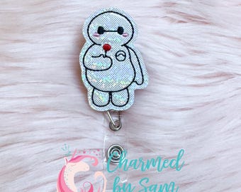 Baymax Big Hero 6, Super Hero Inspired Badge Holder, Keychain, Lanyard, ID holder, badge reel