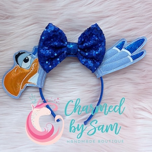 Glitter Vinyl Zazu Hornbill The Lion King Inspired Mouse Ears Headband, Simba Ears, Timon and Pumba Ears, Birthday, adult/child headband