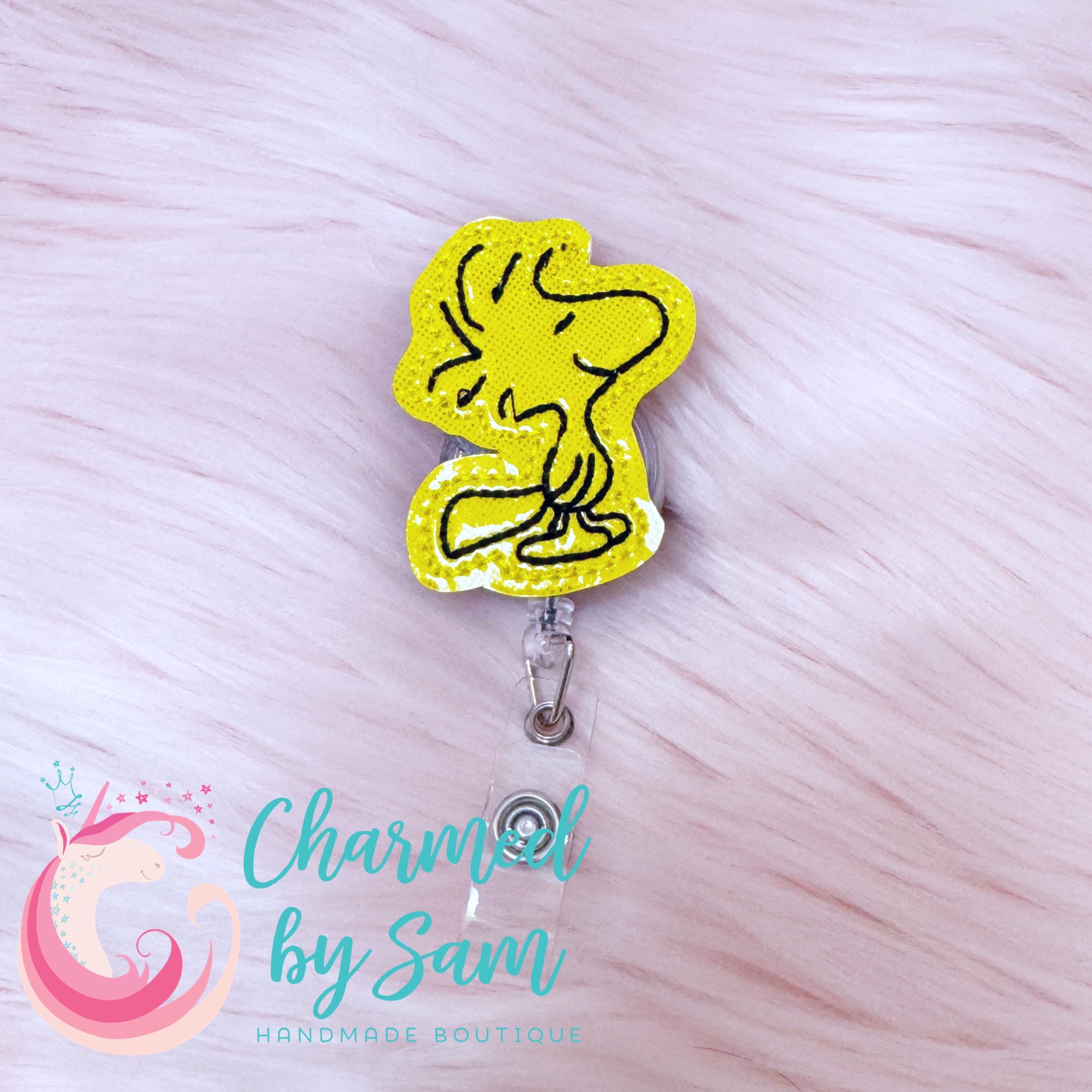 Snoopy Woodstock retractable badge reel, medical field badge reel, nurse badge reel, healthcare badge reel, badge id holder, school nurse