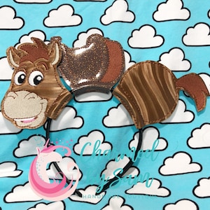 Bullseye Ears, Toy Story Inspired Mouse Minnie Mickey Ears, Woody Ears, Jessie Ears Buzz Lightyear Ears, Andy Ears, adult child headband