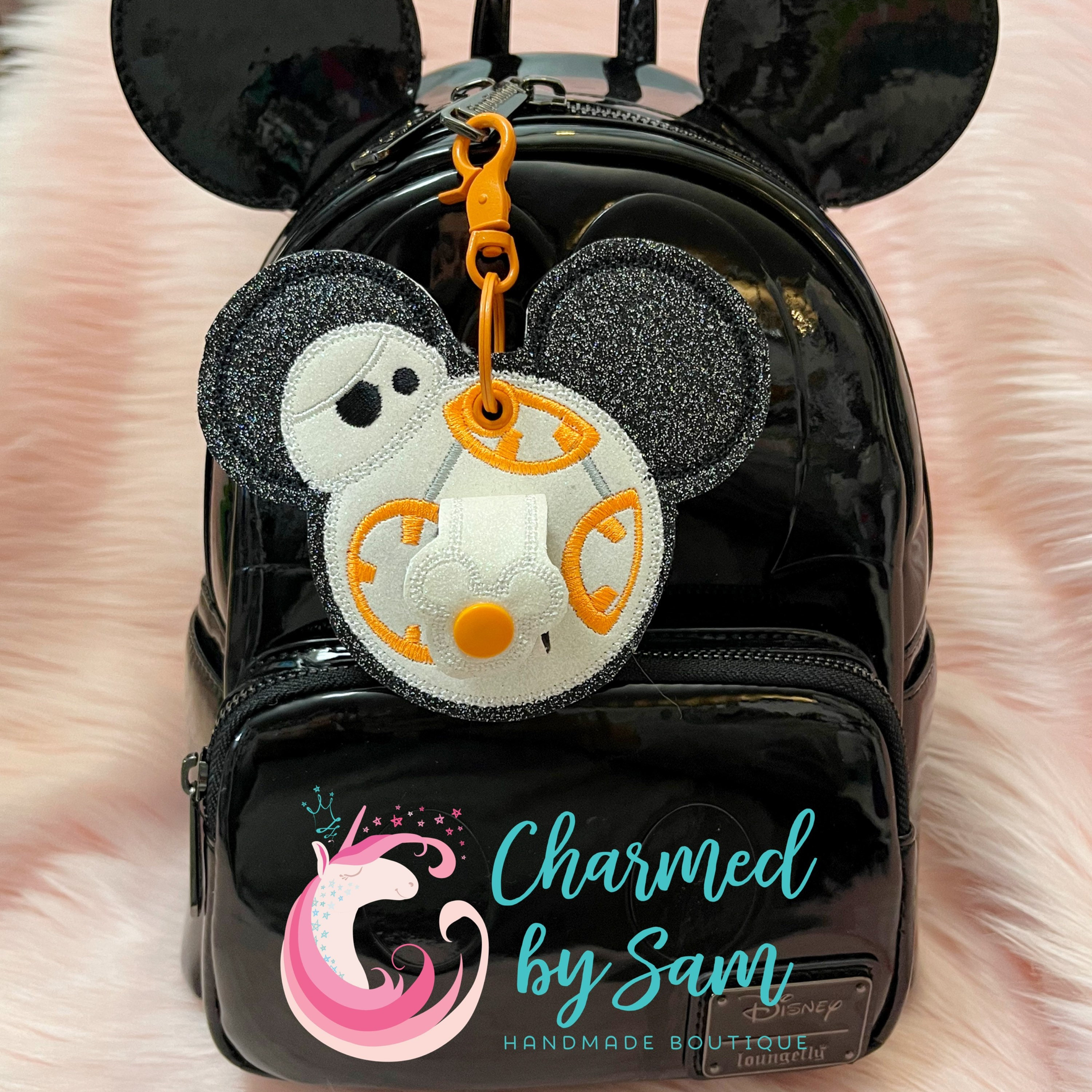 Loungefly Unicorn “My Other Ride” Black Backpack Ghost sale # 6 main image 3