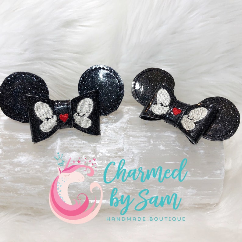 Disney Mickey Minnie Bow with Alligator Clip