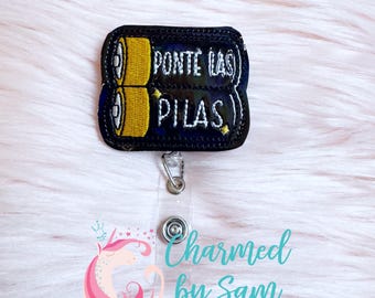 Ponte Las Pillas retractable badge reel, medical field badge reel, nurse badge reel, healthcare badge reel, badge id holder