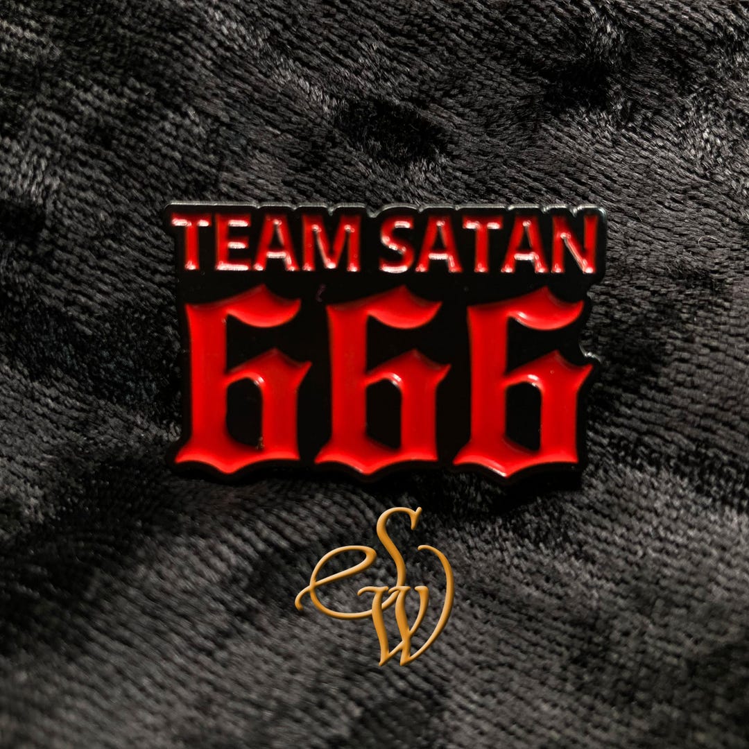 Team Satan 666 Enamel Pin - Collector Lapel Pin - Etsy