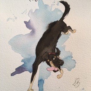 Custom pet portrait, caricature image 5