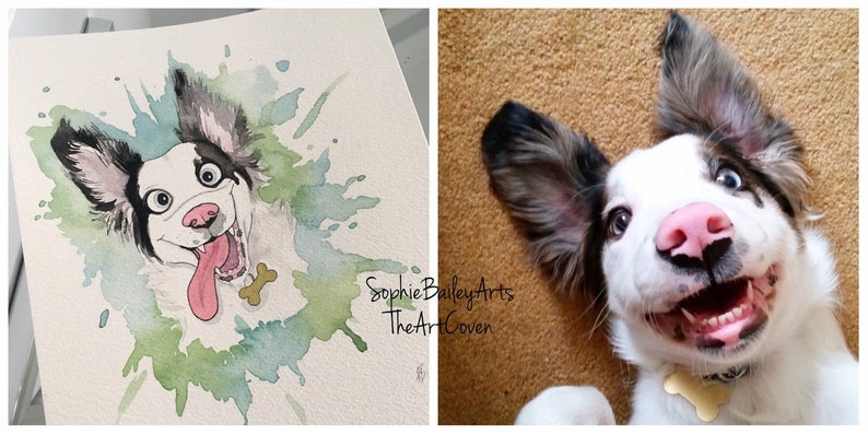 Custom pet portrait, caricature image 4