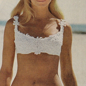 Crochet Bikini Pattern, Crochet Beach Dress Pattern, Crochet Pattern, Vintage Bikini Crochet Pattern, 1970's pattern, Boho Bikini Pattern image 1