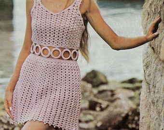 Crochet Dress PATTERN, Cocktail Dress Crochet PATTERN, Tutorial in English  for Every Row, Beach Crochet Dress PATTERN, Tightly Fitted Dress. - Etsy