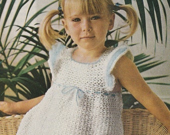 Girls Crochet Sundress Pattern: Toddler Dress (PDF Digital Download)