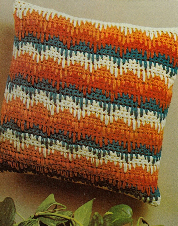 Crochet Pillow Pattern Bargello Crochet Pillow Cushion Etsy