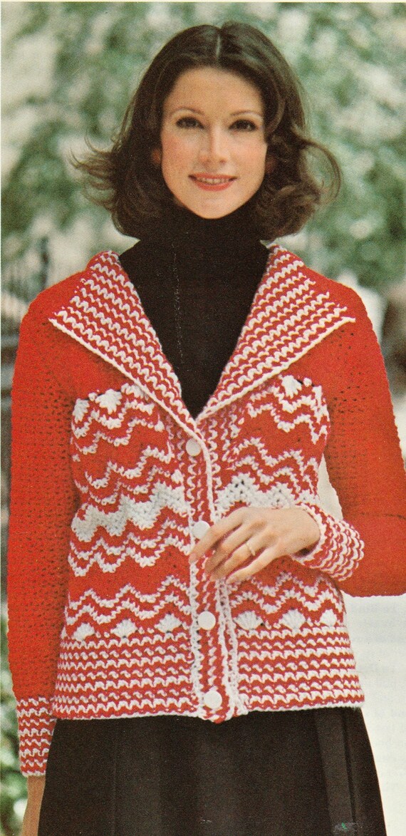 etsy crochet cardigan pattern