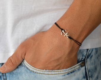 Anchor Bracelet Men, Men's Bracelet, bracelet for men, men jewelry, minimal Bracelet men, Men's Gift, simple bracelet, minimalist bracelet