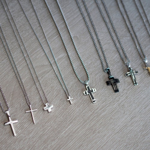 Men Men's Cross Necklace Mens 