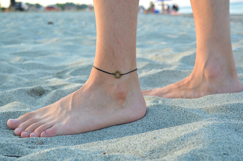 Mens Anklet Charm Anklet for Men Minimalist Anklet Men Etsy