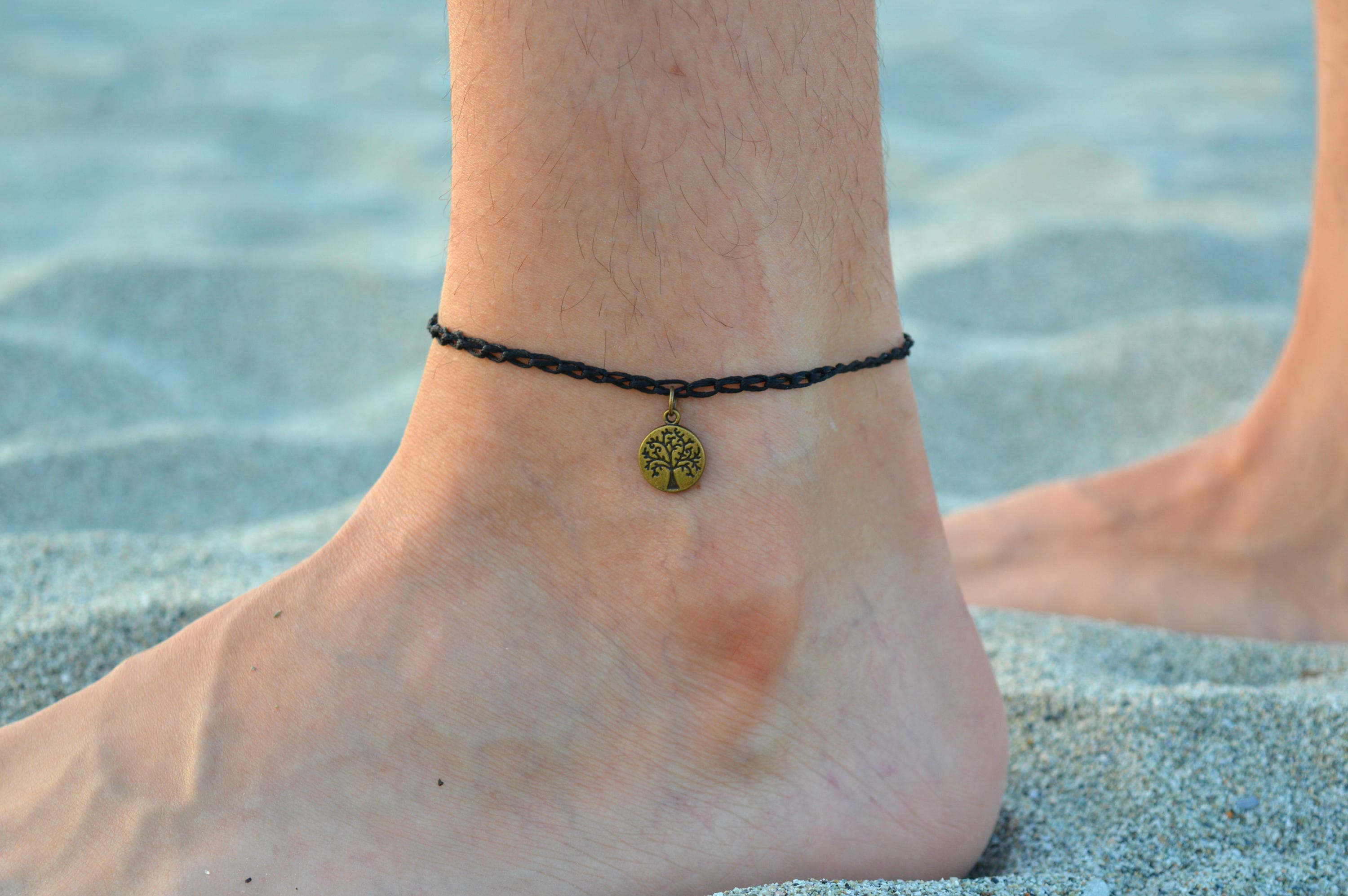 Anklet for Men Mens Anklet Mens Ankle Bracelet minimalist Etsy