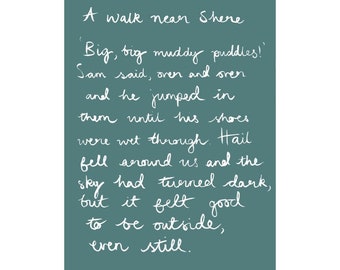 BARGAIN:Shere, motherhood poem print, hand lettered art print, modern calligraphy, Little Bird Editions, Elisabeth Pike, motherhood wall art