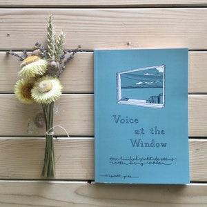 La voix à la fenêtre : cent poèmes de gratitude écrits pendant le verrouillage, Elisabeth Pike, livre de poésie, idée cadeau attentionnée, cadeau de gratitude.