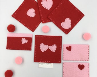 Gray Stitching Heart Set  KF70321