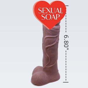 Extra Large Penis-Shaped Soap – 6.8&#39;&#39; Handmade Novelty Soap for Bachelorette Parties, Fun Gag Gifts, and Adult Humor