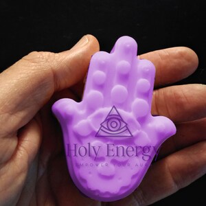 Lavender Hamsa Soap Handmade Natural The Hand Of Fatima Soap Infused With Lavender Essential Oil