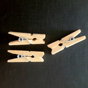 Mini Clothespins, Wood Clothespins, Gold, Tiny Clothespins, Clothes Pegs, Small  Clothespin, 1 Clothespin, Crafts Supplies Diy 