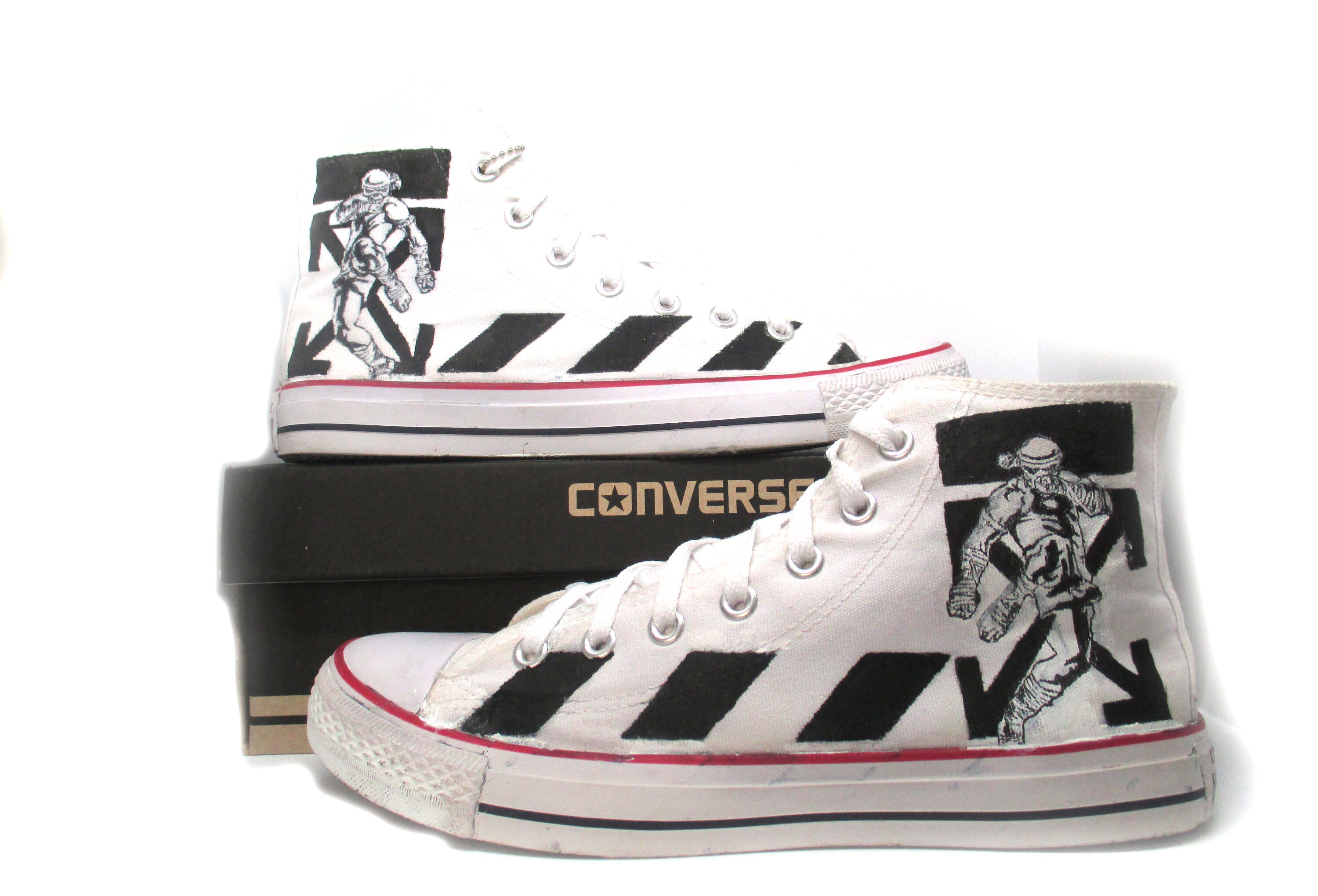 off white converse custom