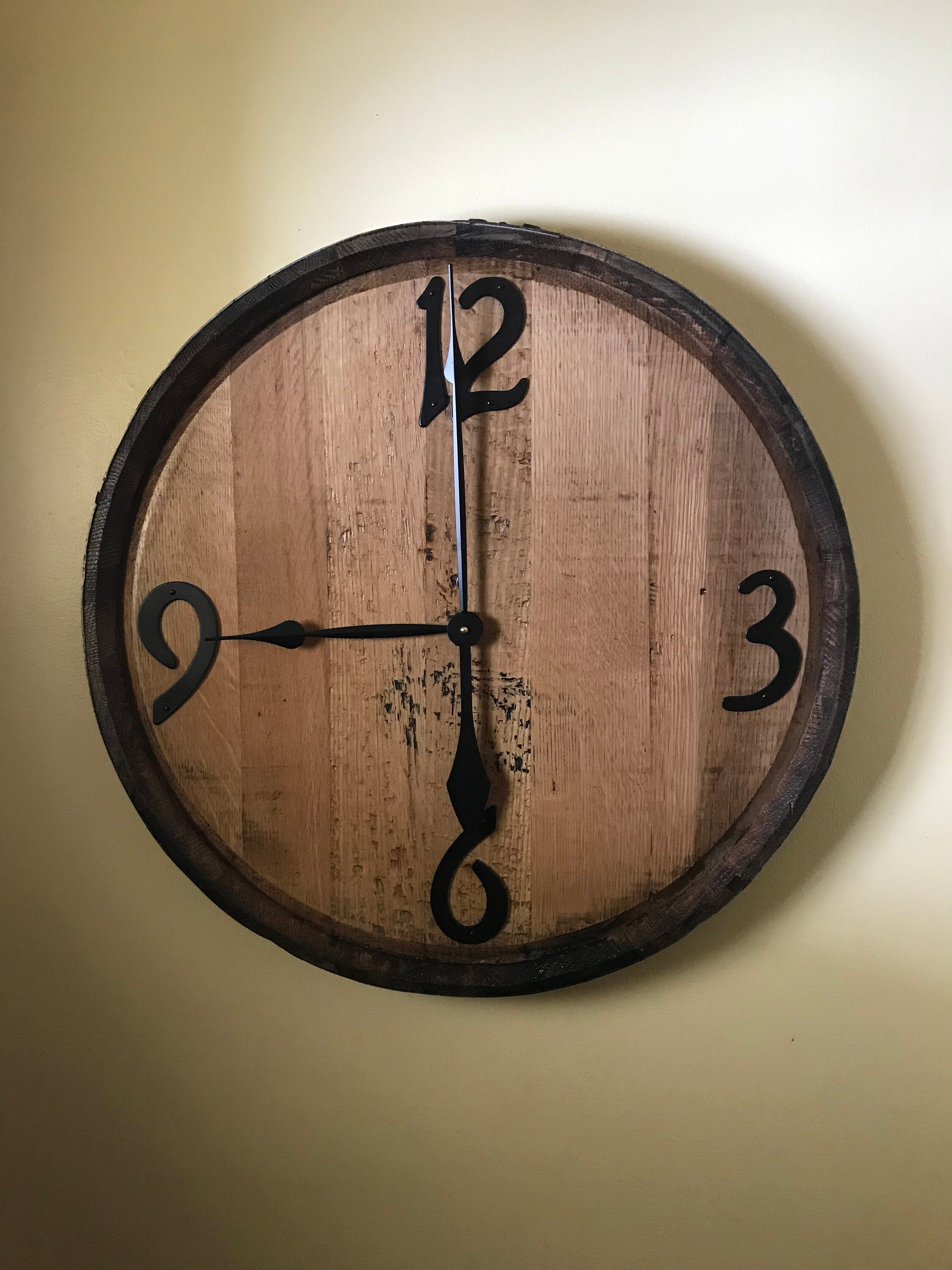 Barrel Head Clock Etsy