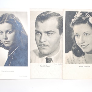 ACTORS Maria Landrock et René Deltgen Original PostCards Lot of Cards Set Of 3 Vintage Photos