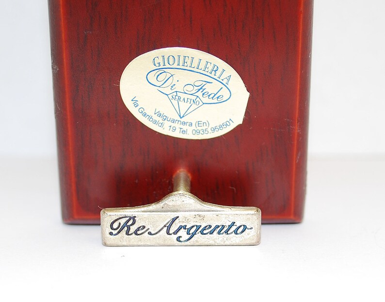 Re Argento Holy Picture Made From Silver And Walnut Tree Beautiful Art With Saint Image Vintage
