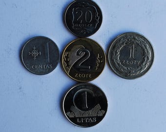 1949年 ポーランド - 1グロシュ硬貨 - 翼のある鷲／小枝のデザイン