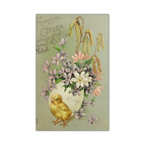 Antica cartolina di Pasqua 1904 / / goffrato foto Froliche Ostern cartolina / / una rara da collezione / / utilizzato cartolina d'auguri di Pasqua