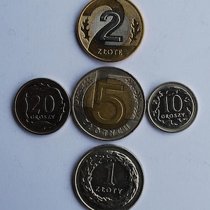 Poland 5-Coin Set – Modern Polish Złoty & Groszy – Authentic Circulated Currency