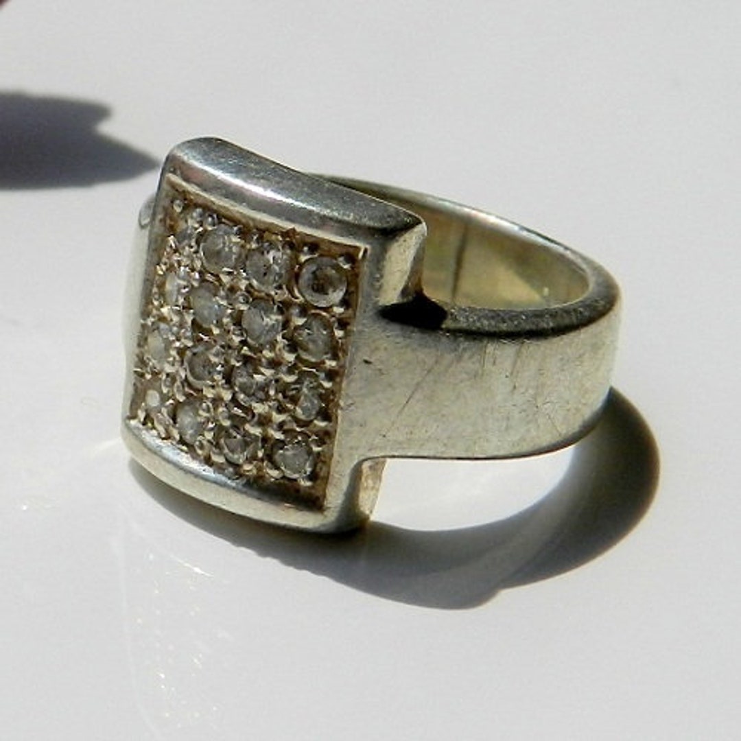 il_1080xN.3435635808_9dfi.jpg Classic Clear Crystal set of rings Silver main image 2