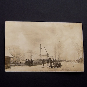 Antieke WWI Duitse verzamelkaart // gebruikt // Duitse soldaten in training Winter// met postzegels