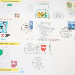 Set Of 6 Mint Condition First Day Covers Envelopes with Stamps FDC Bern