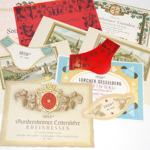 Lot of Vine Lebels Germany Rheinpfalz Vine Labels  Paper Ephemera Altered Art Craft Supplies